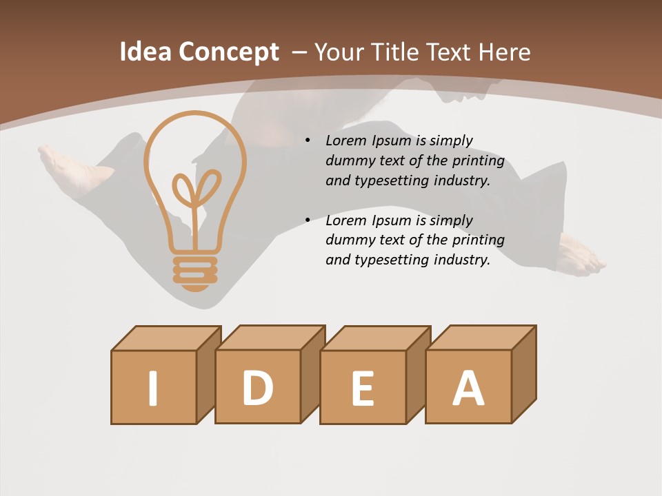 Fitness Pose Young PowerPoint Template