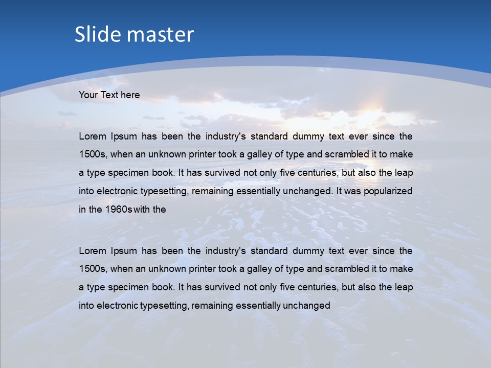 Landscape Holiday Sunny PowerPoint Template