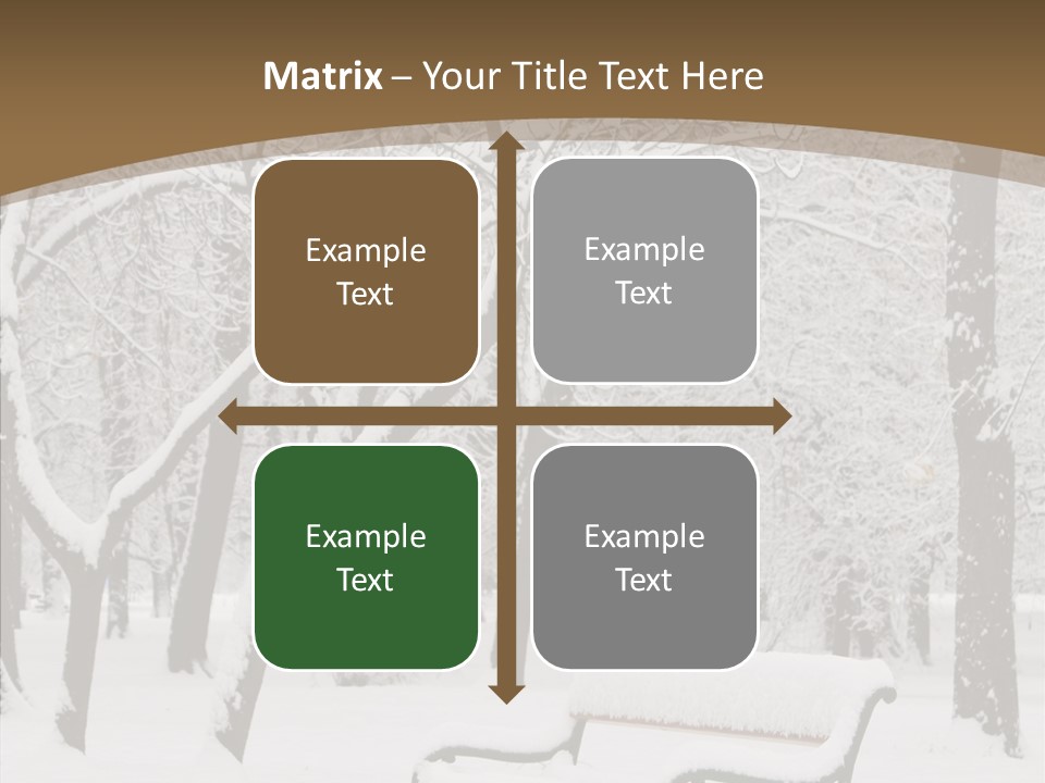 Trees Bench Xmas PowerPoint Template