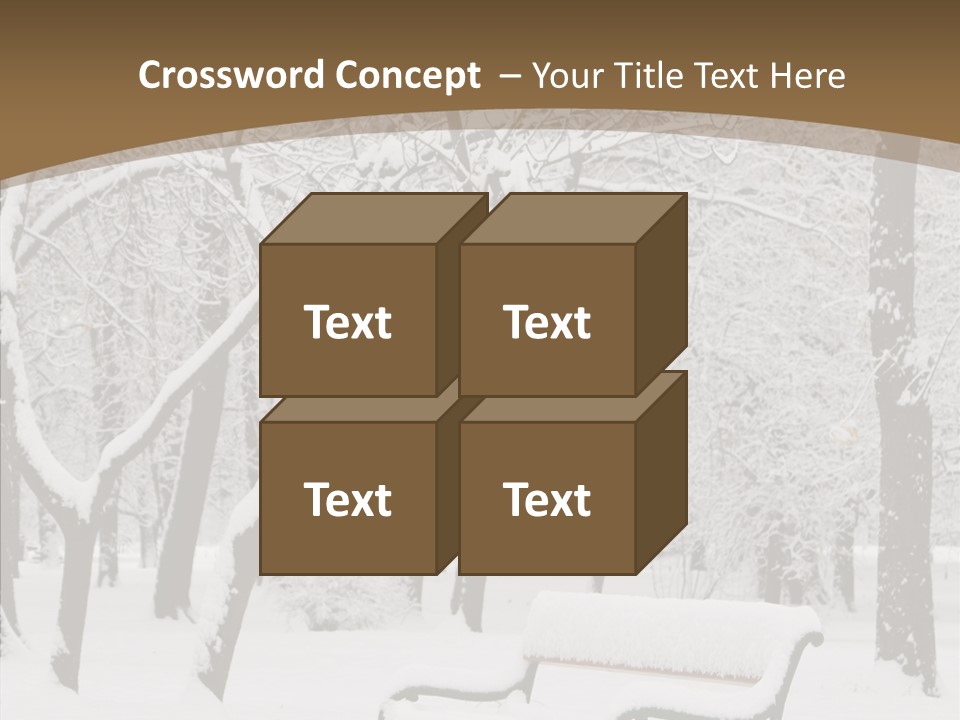 Trees Bench Xmas PowerPoint Template