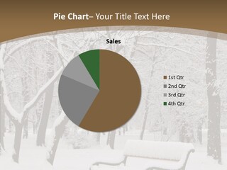 Trees Bench Xmas PowerPoint Template