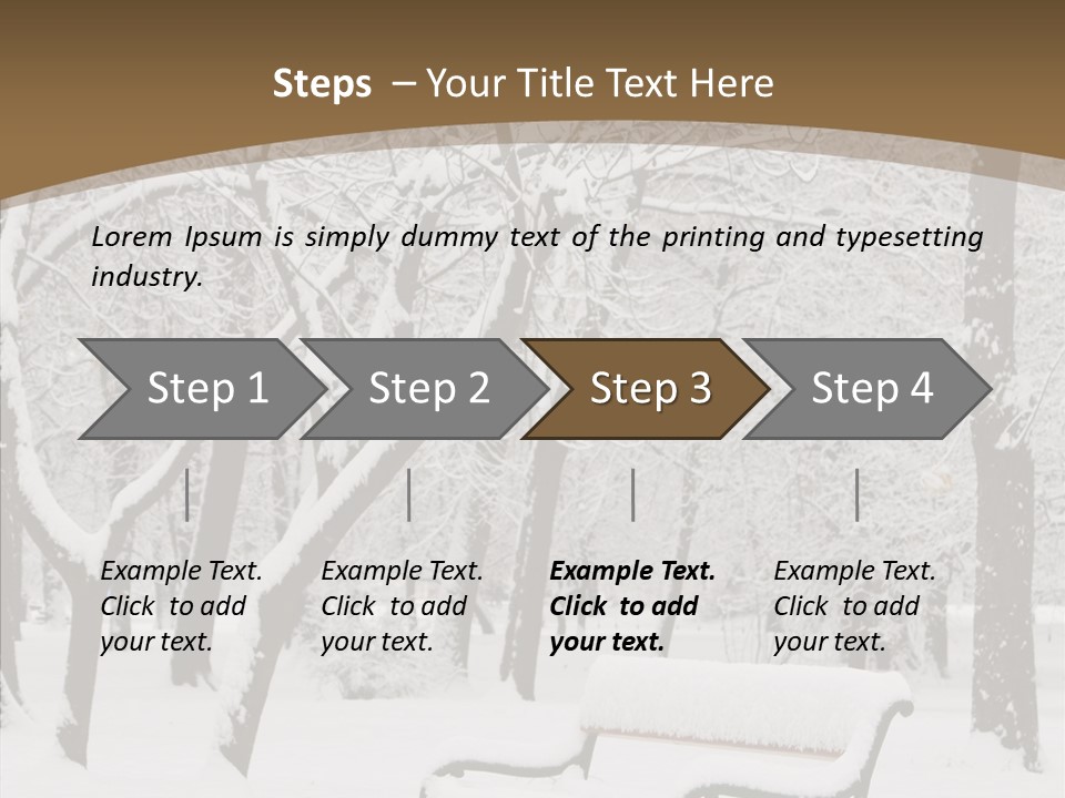 Trees Bench Xmas PowerPoint Template