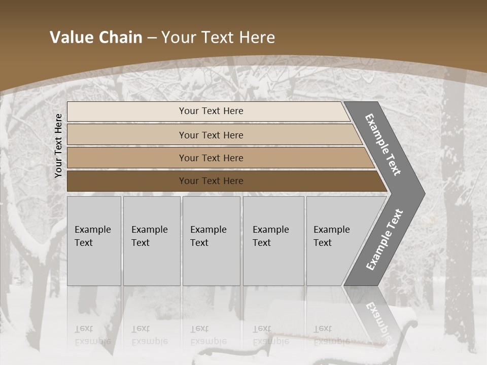 Trees Bench Xmas PowerPoint Template