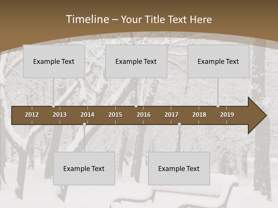 Trees Bench Xmas PowerPoint Template