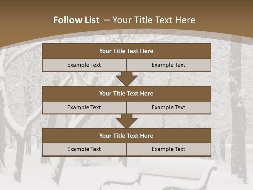 Trees Bench Xmas PowerPoint Template