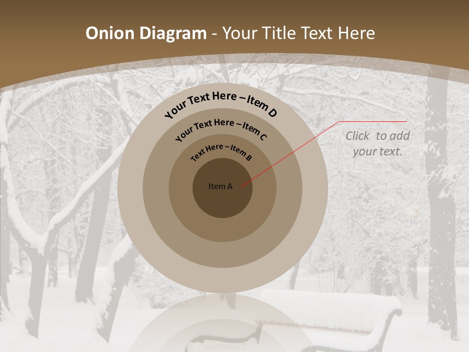 Trees Bench Xmas PowerPoint Template