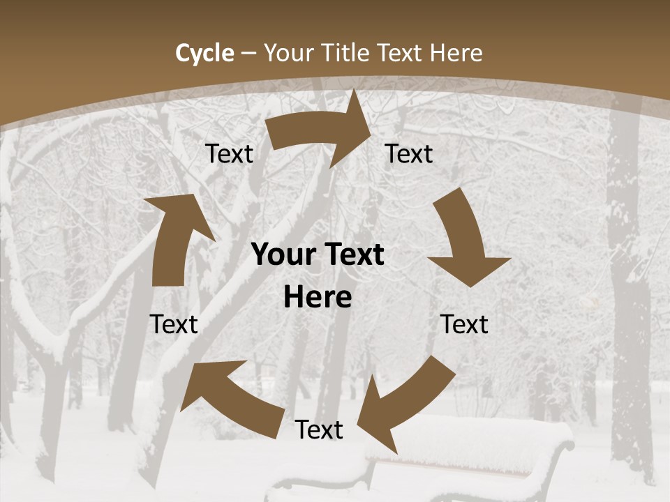 Trees Bench Xmas PowerPoint Template
