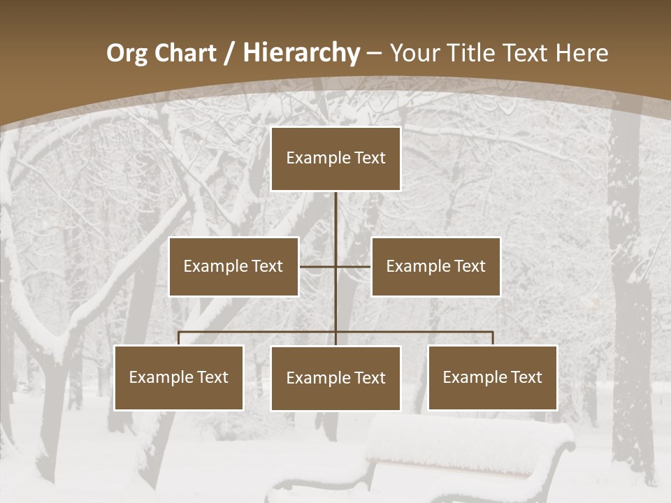 Trees Bench Xmas PowerPoint Template