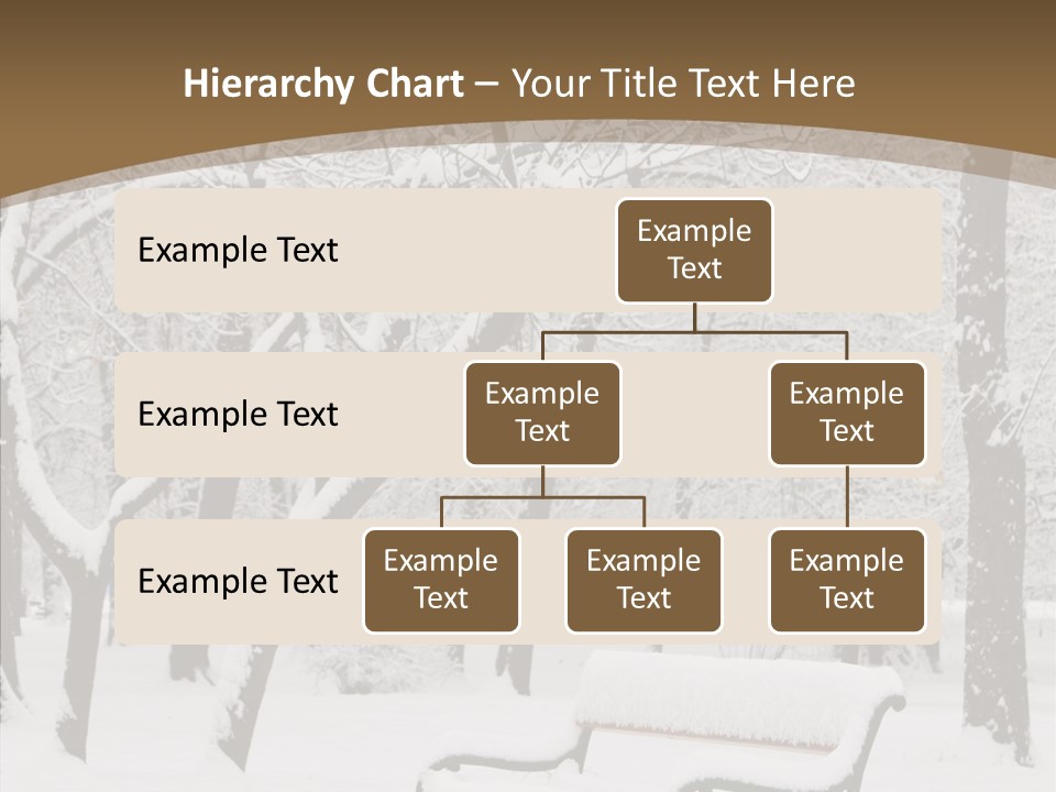 Trees Bench Xmas PowerPoint Template