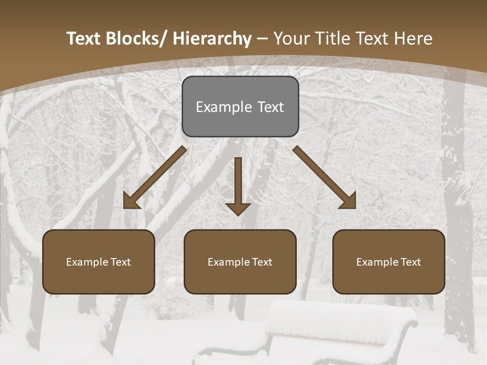 Trees Bench Xmas PowerPoint Template
