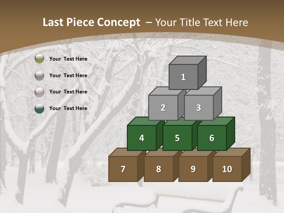 Trees Bench Xmas PowerPoint Template