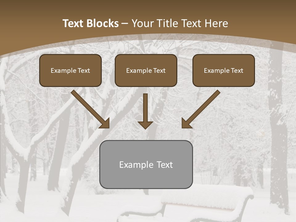 Trees Bench Xmas PowerPoint Template