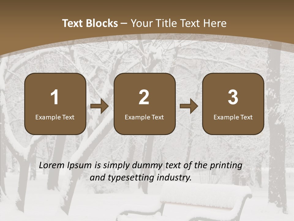 Trees Bench Xmas PowerPoint Template