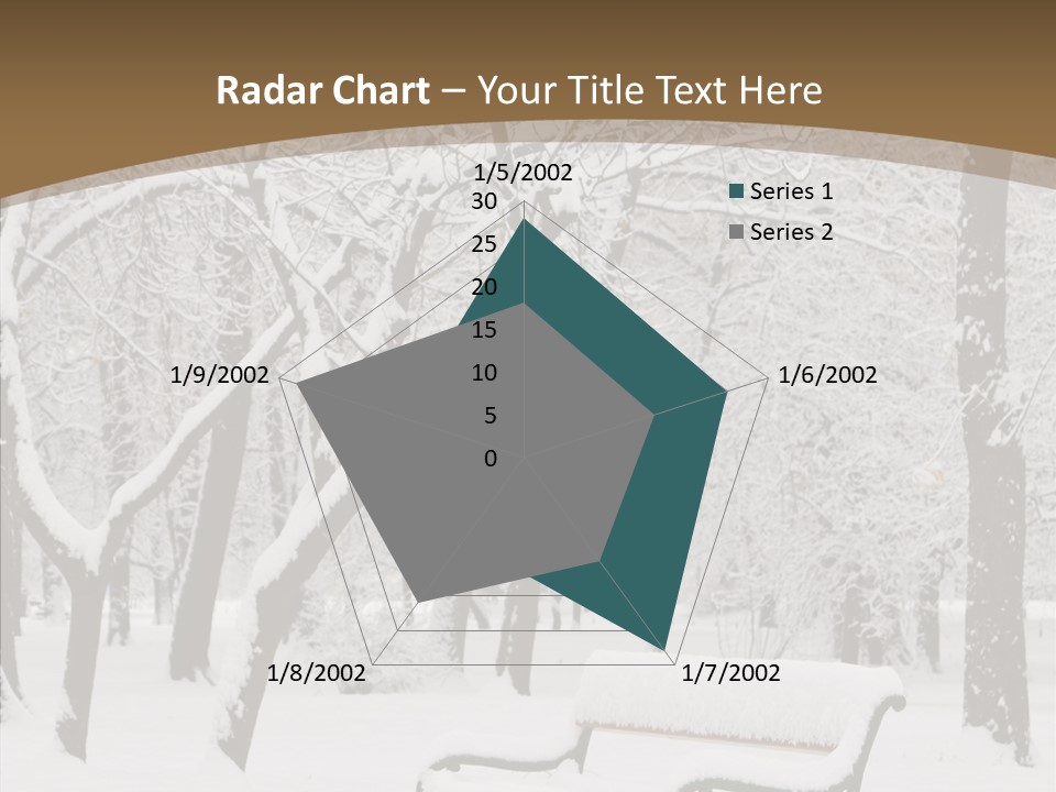 Trees Bench Xmas PowerPoint Template