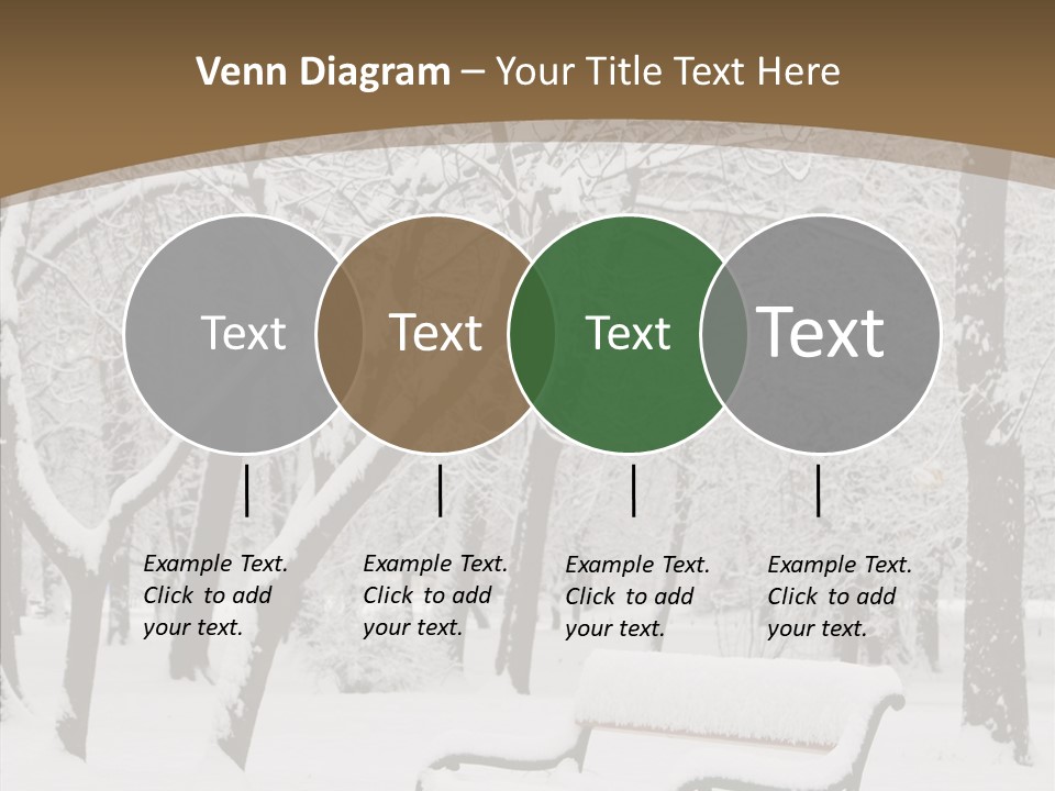 Trees Bench Xmas PowerPoint Template