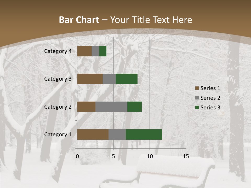 Trees Bench Xmas PowerPoint Template