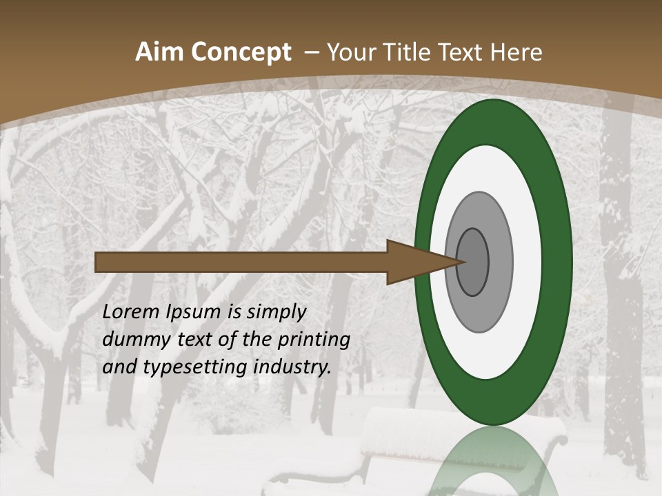 Trees Bench Xmas PowerPoint Template