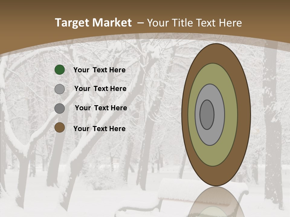 Trees Bench Xmas PowerPoint Template