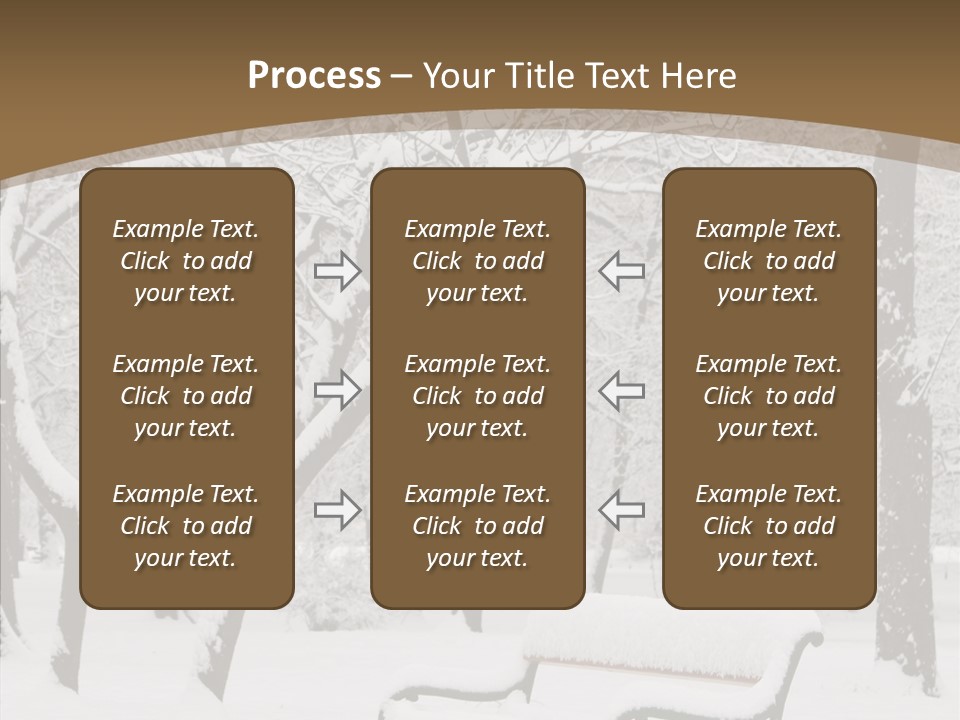 Trees Bench Xmas PowerPoint Template