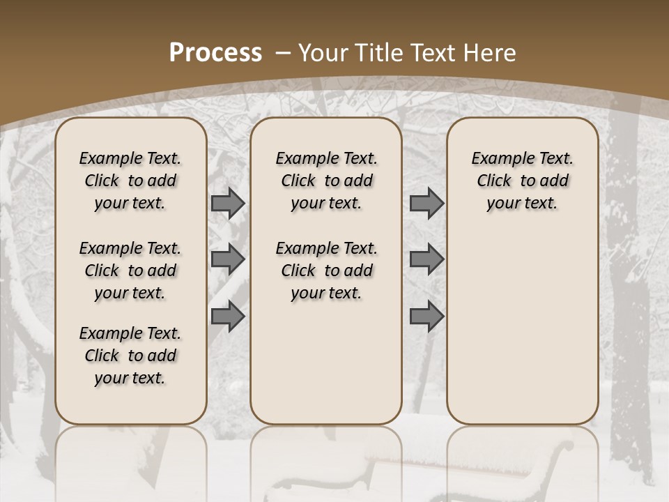 Trees Bench Xmas PowerPoint Template