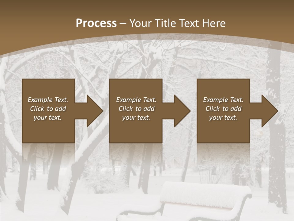 Trees Bench Xmas PowerPoint Template