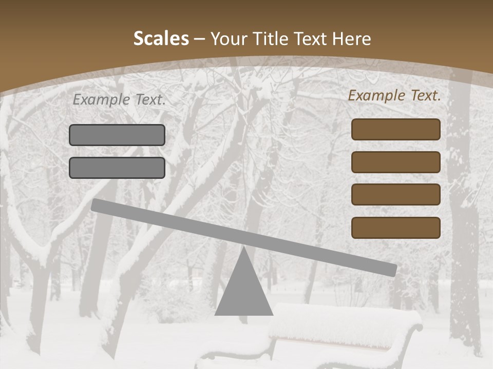 Trees Bench Xmas PowerPoint Template