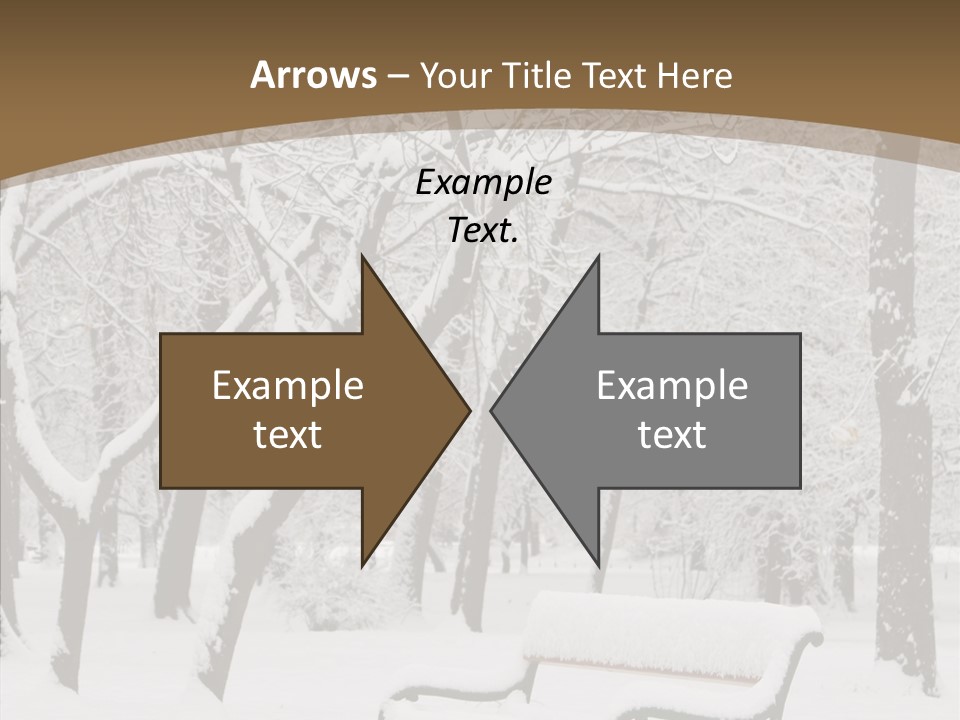 Trees Bench Xmas PowerPoint Template