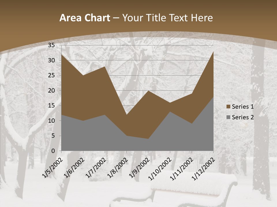 Trees Bench Xmas PowerPoint Template