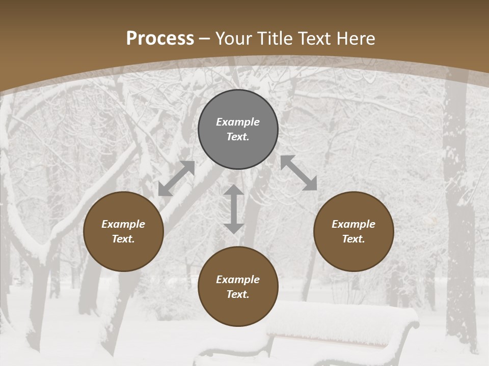 Trees Bench Xmas PowerPoint Template