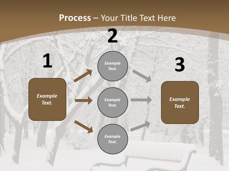 Trees Bench Xmas PowerPoint Template