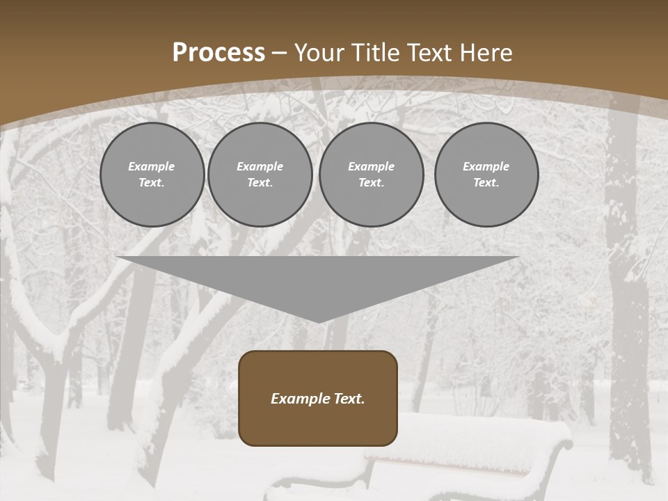 Trees Bench Xmas PowerPoint Template