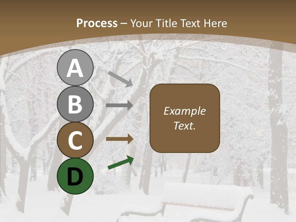 Trees Bench Xmas PowerPoint Template