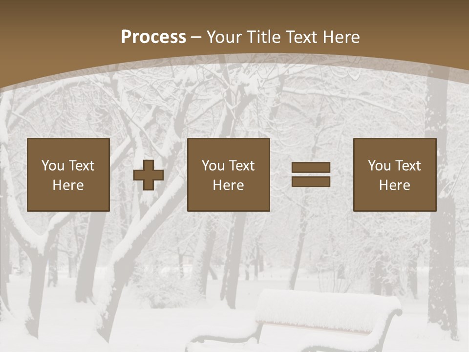 Trees Bench Xmas PowerPoint Template