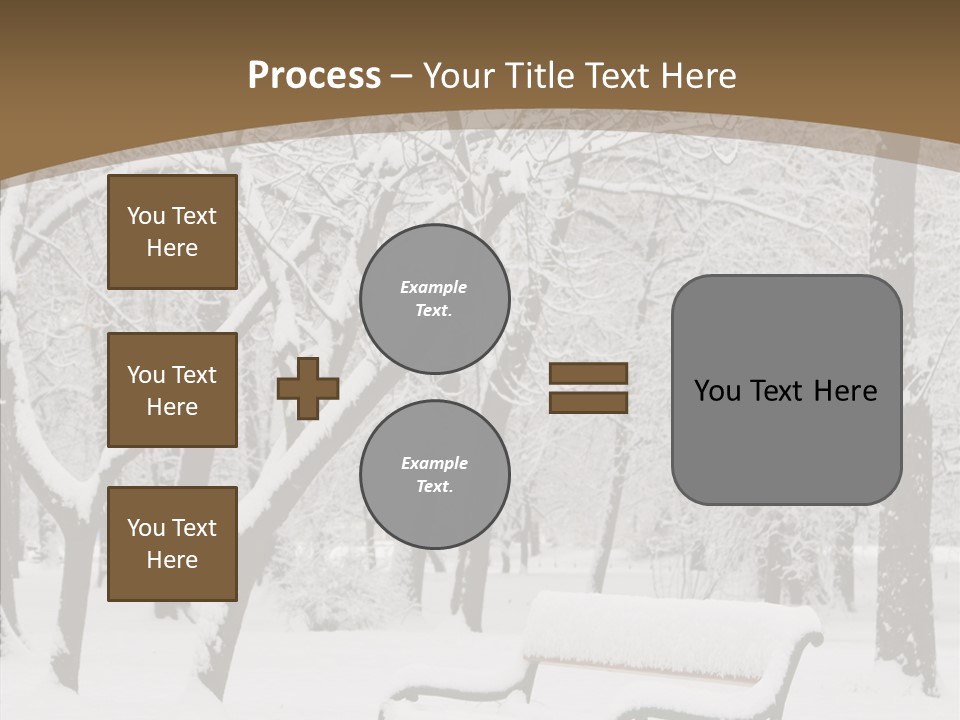 Trees Bench Xmas PowerPoint Template