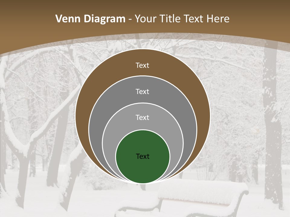 Trees Bench Xmas PowerPoint Template