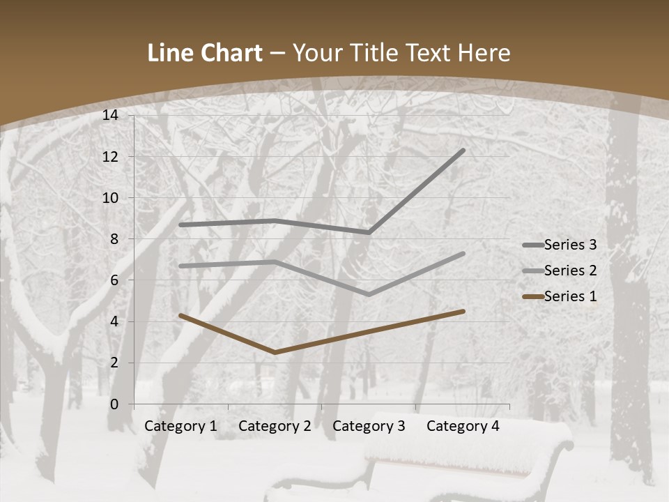 Trees Bench Xmas PowerPoint Template