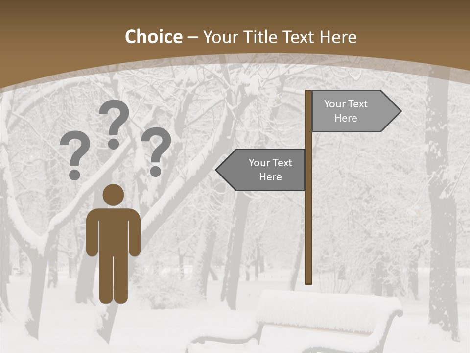 Trees Bench Xmas PowerPoint Template