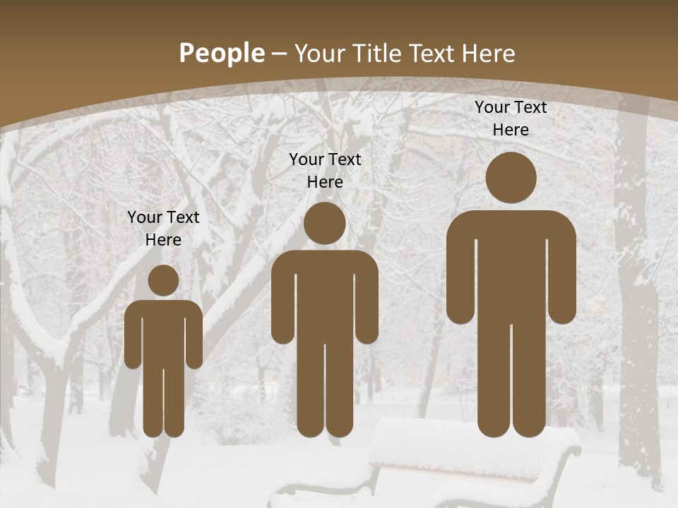 Trees Bench Xmas PowerPoint Template