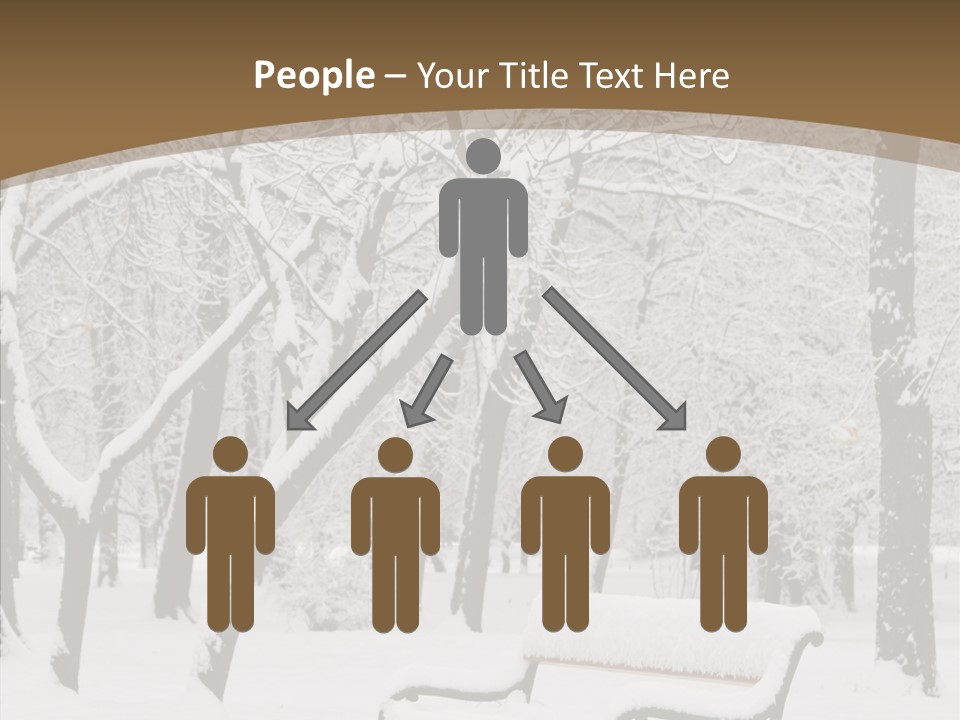 Trees Bench Xmas PowerPoint Template