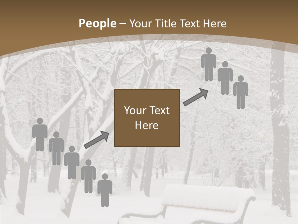 Trees Bench Xmas PowerPoint Template