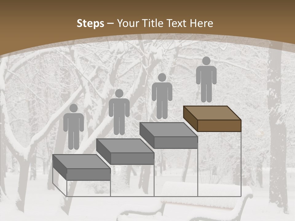 Trees Bench Xmas PowerPoint Template