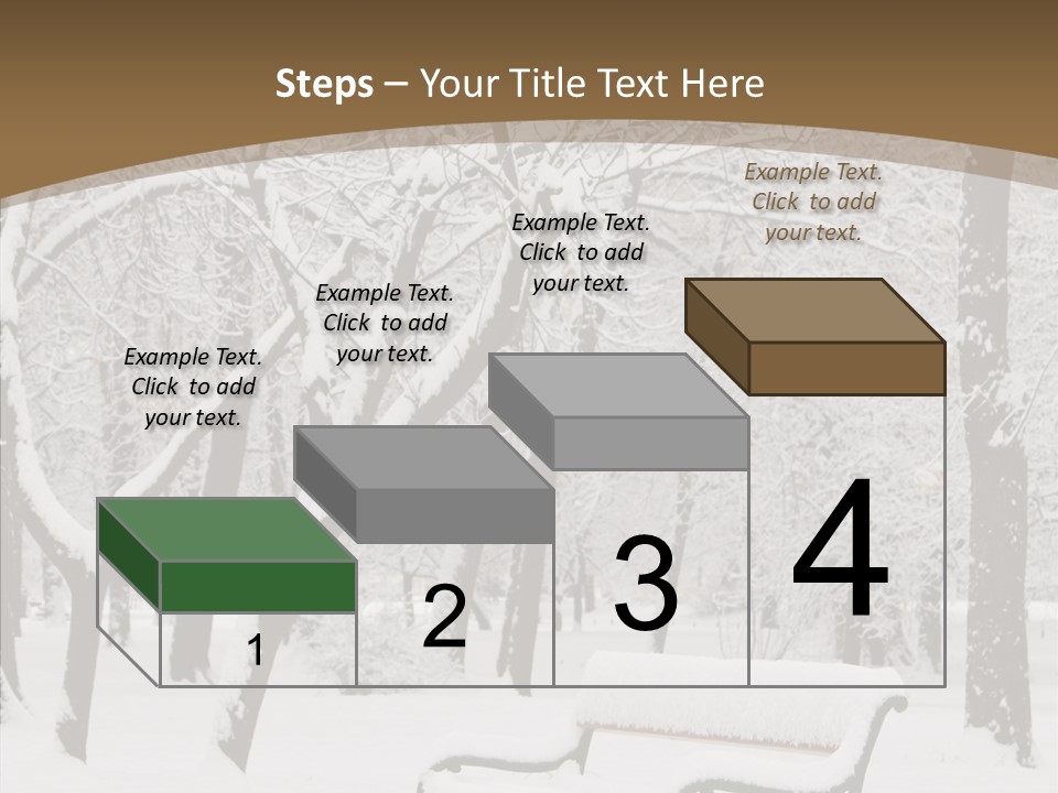 Trees Bench Xmas PowerPoint Template