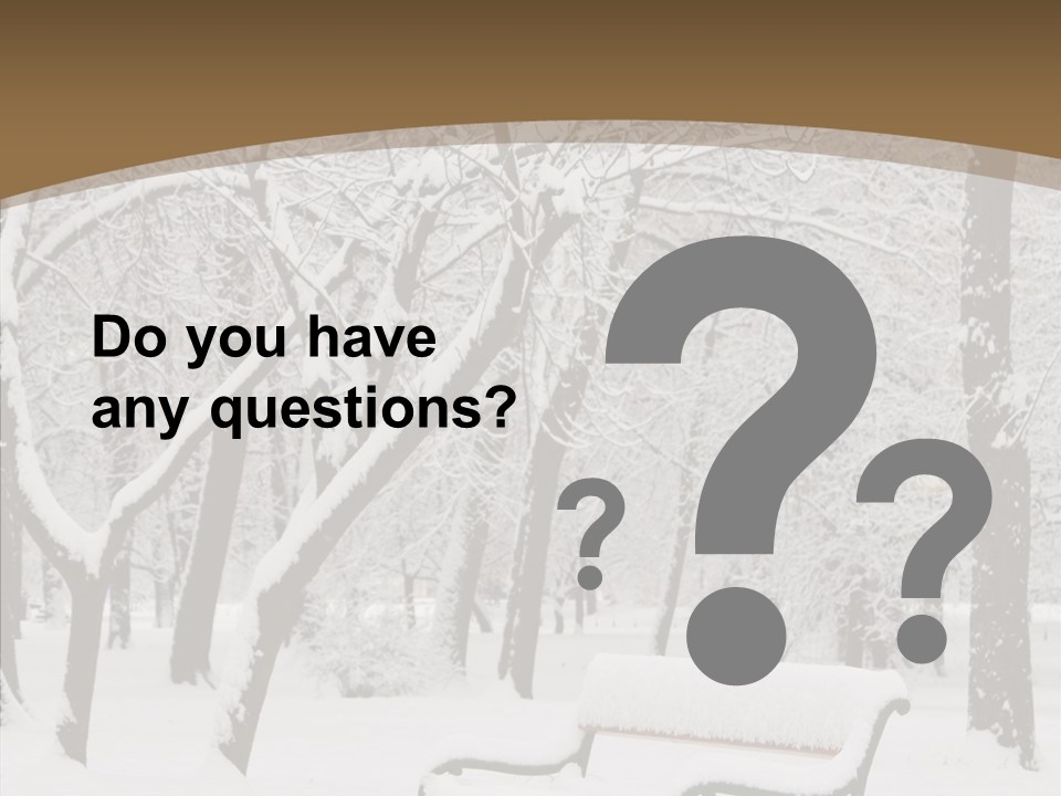 Trees Bench Xmas PowerPoint Template