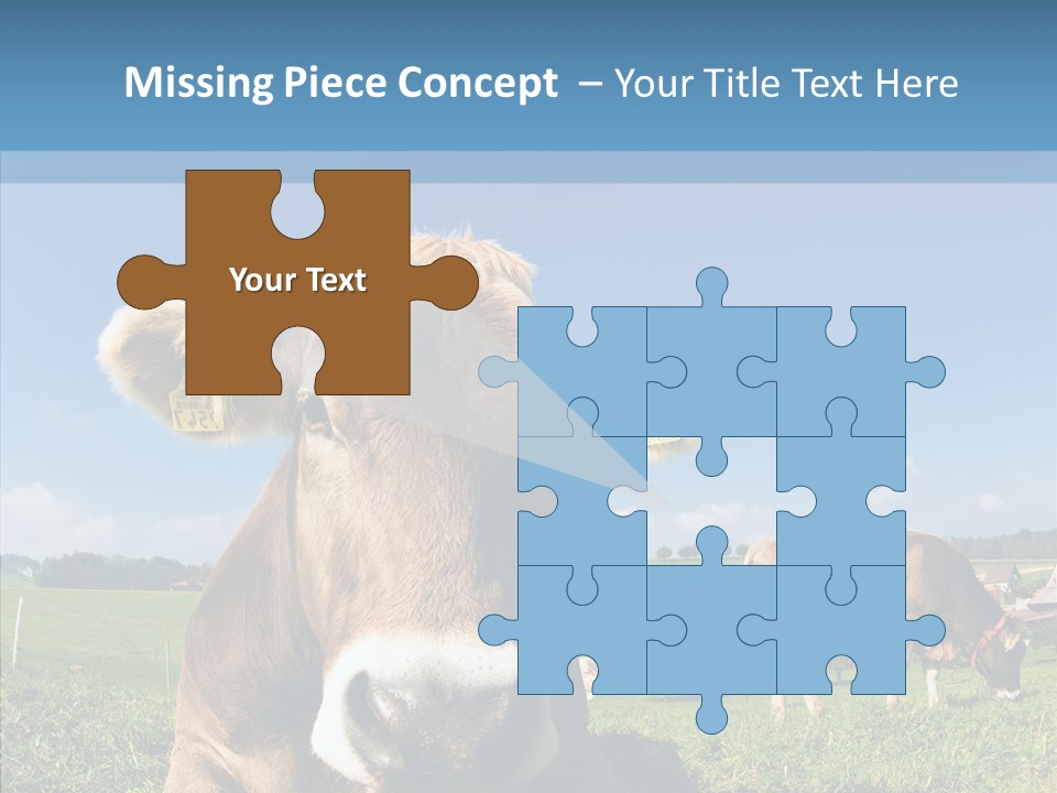 Funny Bull Landscape PowerPoint Template