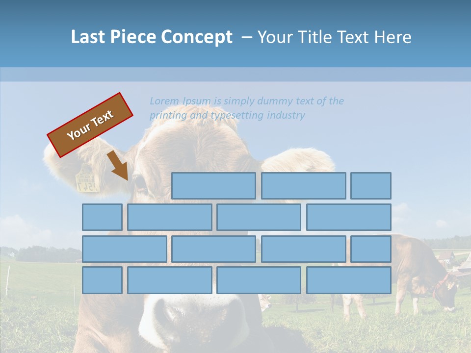 Funny Bull Landscape PowerPoint Template