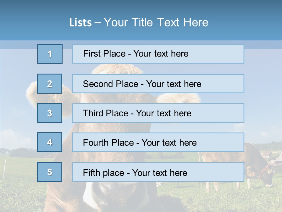Funny Bull Landscape PowerPoint Template