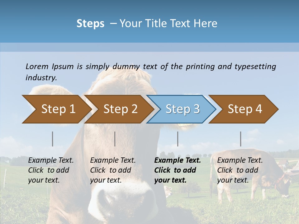 Funny Bull Landscape PowerPoint Template