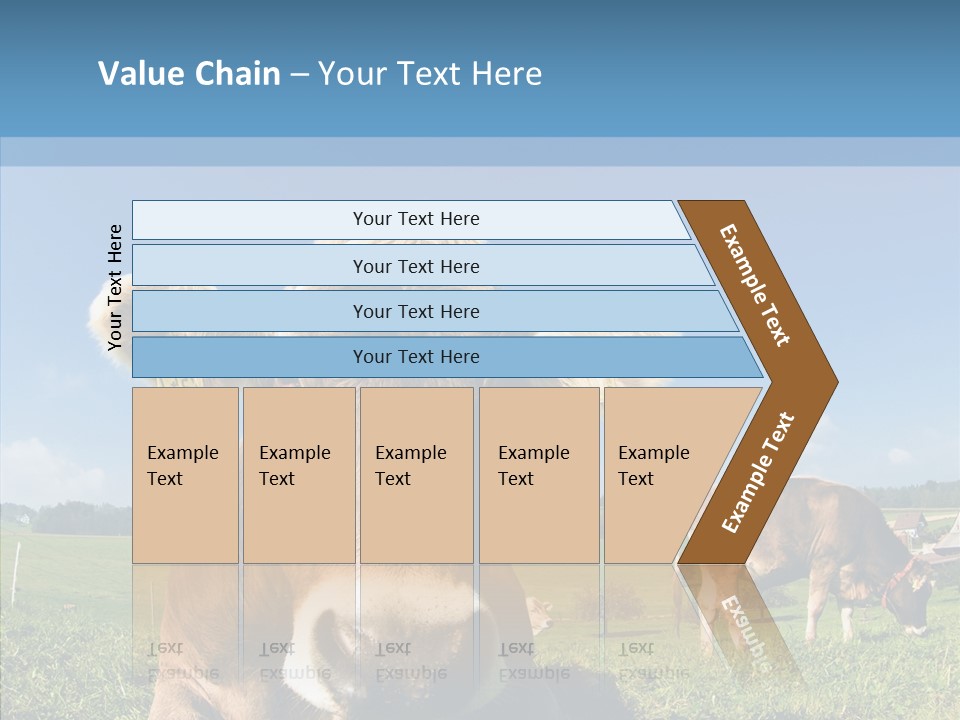 Funny Bull Landscape PowerPoint Template