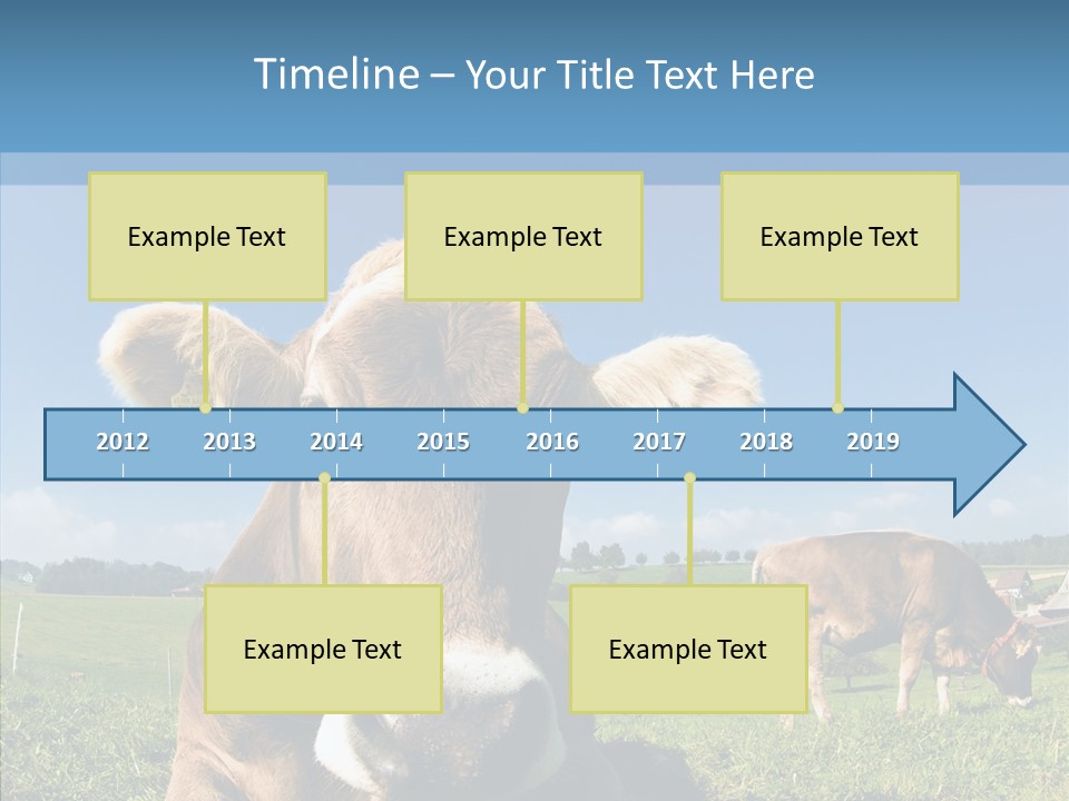 Funny Bull Landscape PowerPoint Template