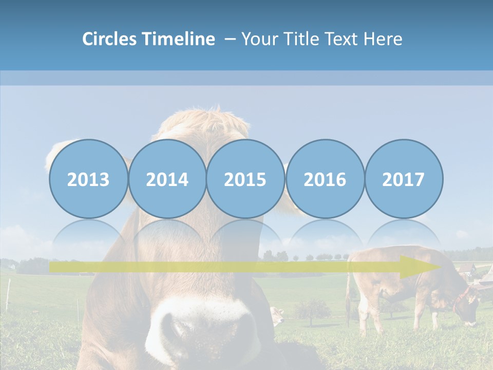 Funny Bull Landscape PowerPoint Template
